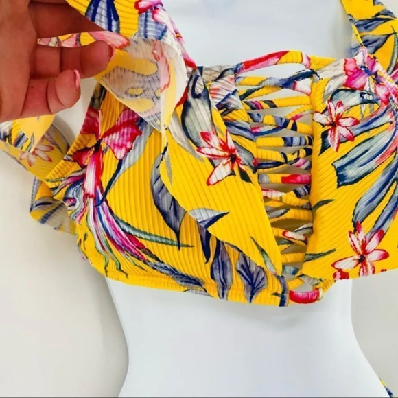 TiniBikini 2 Piece yellow Floral Print Bikini - Picture 6 of 8